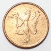 5 эре 1974г. Норвегия, Лев,  бронза,состояние ХF - Мир монет