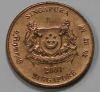 1 цент 2001г. Сингапур, состояние aUNC - Мир монет