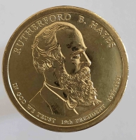 1 доллар 2011г. США. Р . Ратерфорд Хейз(1877-1881), 19-й президент,  состояние UNC. - Мир монет