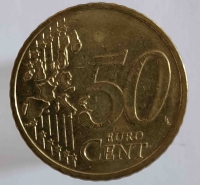 50 евроцентов  2002г. Германия. D,   состояние VF - Мир монет