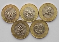 Набор из 5 монет 2022г. Казахстан,  Сакский стиль,  состояние UNC - Мир монет