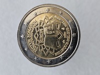 2 евро 2007г. Бельгия.  50 лет подписанию Римского договора ,из ролла - Мир монет