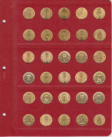  D 2201 Лист  Коллекционер, для  гальванических 10-рублевых монет, диаметром 22мм.  - Мир монет