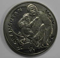 1 доллар 2010г.  Орангутанг , гурт рифленый, никель, диаметр 39мм, состояние UNC. - Мир монет