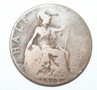 1/2 пенни 1917г. Великобритания, бронза, состояние F+ - Мир монет