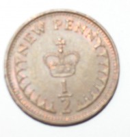 1/2 пенни 1976г. Великобритания, состояние XF - Мир монет