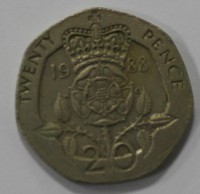 20 пенсов 1988г. Великобритания, состояние VF-XF - Мир монет