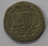 20 пенсов 1994г. Великобритания, состояние VF - Мир монет