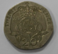 20 пенсов 2001г. Великобритания, состояние VF - Мир монет