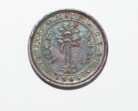 1/2 цента 1905г.  Британский  Цейлон , состояние XF. - Мир монет