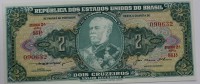  Банкнота 2 крузейро 1950-е г.г. Бразилия. Архитектура, состояние UNC. - Мир монет