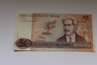  Банкнота 50 крузейро 1986-1988г.г.   Бразилия,  Микроскоп, состояние UNC. - Мир монет
