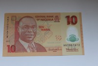 Банкнота  10 найра  2013г. Нигерия, На рынок , состояние UNC. - Мир монет