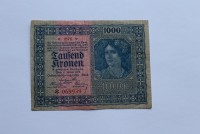 Банкнота 1000 крон 1922г.  Австрия, состояние VF+. - Мир монет