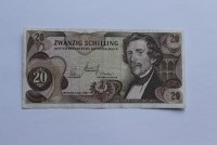 Банкнота 20 шиллингов 1967г. Австрия,состояние VF. - Мир монет