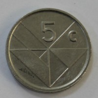 5 центов 1992г. Аруба, состояние XF. - Мир монет