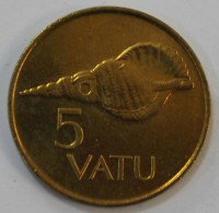 5 вату 1999г. Вануату, состояние UNC. - Мир монет
