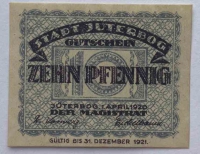Банкнота нотгельд Германии 10 пфенниг 1920г. Гетеборг, состояние UNC - Мир монет