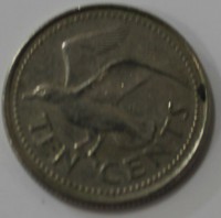 10 центов 2003г. Барбадос,состояние VF-XF - Мир монет