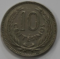 10 чентезимо 1959г.. Уругвай.  состояние XF. - Мир монет