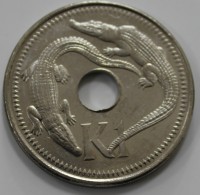 1 кина 2004г. Папуа Новая Гвинея. Крокодилы,состояние UNC - Мир монет
