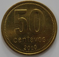 50 сентаво 2010г. Аргентина, состояние UNC - Мир монет