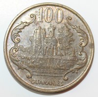 100 гуарани 1995г. Парагвай, состояние VF-XF - Мир монет
