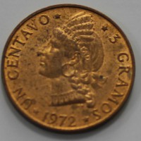 3 сентаво 1972г. Доминиканская Республика, состояние XF - Мир монет