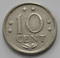 10 центев 1970г. Нидерландские Антиллы,  состояние VF-XF. - Мир монет