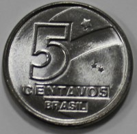 5 сентаво 1989г. Бразилия, состояние UNC - Мир монет