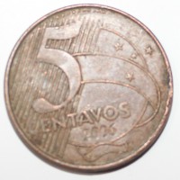 5 сентаво 2006г. Бразилия, состояние VF- - Мир монет
