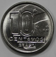 10 сентаво 1990г. Бразилия, состояние UNC - Мир монет