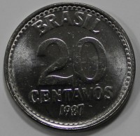 10 сентаво 1987г. Бразилия, состояние UNC - Мир монет