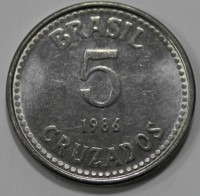 5 крузейро 1986г. Бразилия, состояние VF-XF - Мир монет