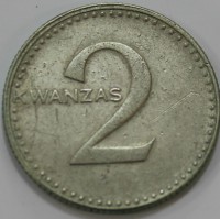2 кванза 1975г. Ангола, Герб, состояние ХF - Мир монет
