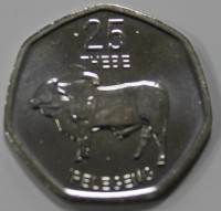 25 тхебе 2013г. г. Ботсвана. Буйволы, состояние UNC - Мир монет