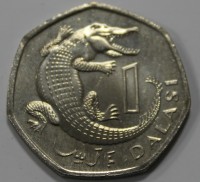 1 даласи 1998г. Гамбия. Крокодил, состояние UNC - Мир монет