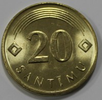 20 сантим 2009г. Латвия, состояние UNC - Мир монет