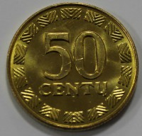50 центов 2009 г. Литва ,состояние UNC  - Мир монет