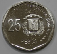 25 песо 2008г. Доминиканская Республика, состояние UNC - Мир монет