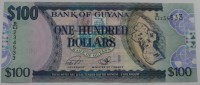 Банкнота 100 долларов  2009г. Гайана, Собор Святого Георгия, состояние UNC - Мир монет