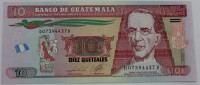 Банкнота 10 кетсаль 2013г. Гватемала. Сессия Парламента 1872г , состояние UNC. - Мир монет