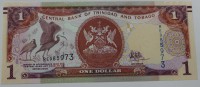 Банкнота 1 доллар 2006г. Тринидад и Тобаго, Герб, новая подпись,состояние UNC. - Мир монет