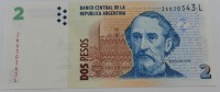  Банкнота 2 песо 2002г.  Аргентина,  Музей Митре, состояние UNC. - Мир монет