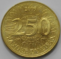 250 ливров  2009г. Ливан, состояние UNC - Мир монет