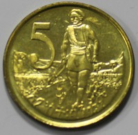 5 центов 2004г. Эфиопия, состояние UNC - Мир монет