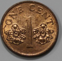 1 цент 1995г. Сингапур, состояние XF - Мир монет