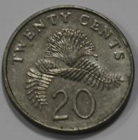 20 центов 1997г. Сингапур,состояние ХF - Мир монет