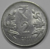 2 рупии 2011г. Индия, состояние аUNC - Мир монет