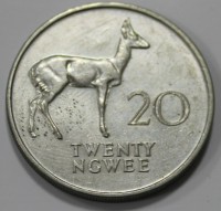 20 нгве 1968г. Замбия, Антилопа, состояние аUNC - Мир монет
